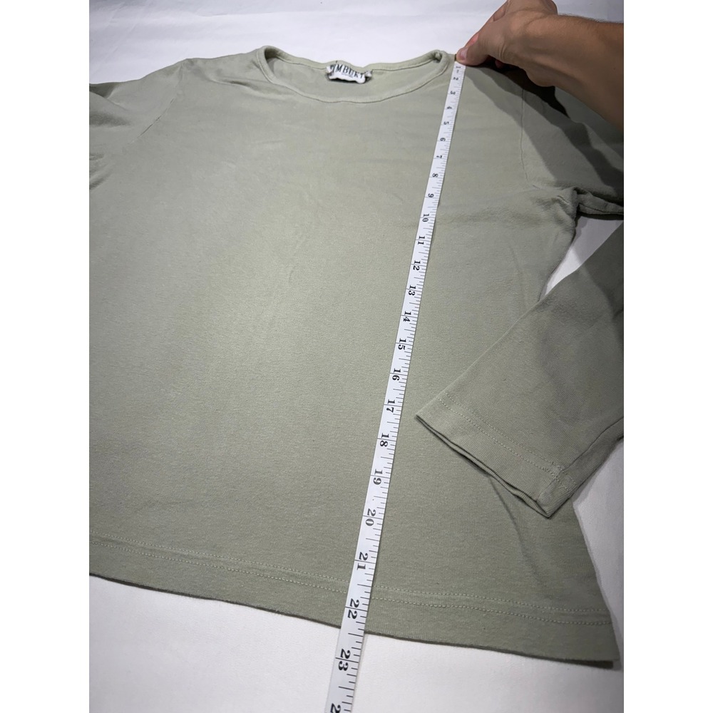 Vintage Timbuktu Station Sage Green Long Sleeve Crewneck Top Women L - Picture 3 of 6